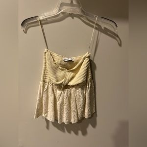 Zara strapless knit top